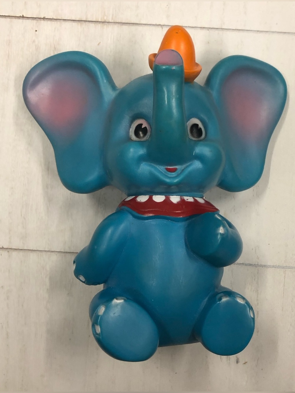 Vintage DUMBO Squeak Toy 1960s‎ Disney Collectible Vinyl Blue Figure Figurine